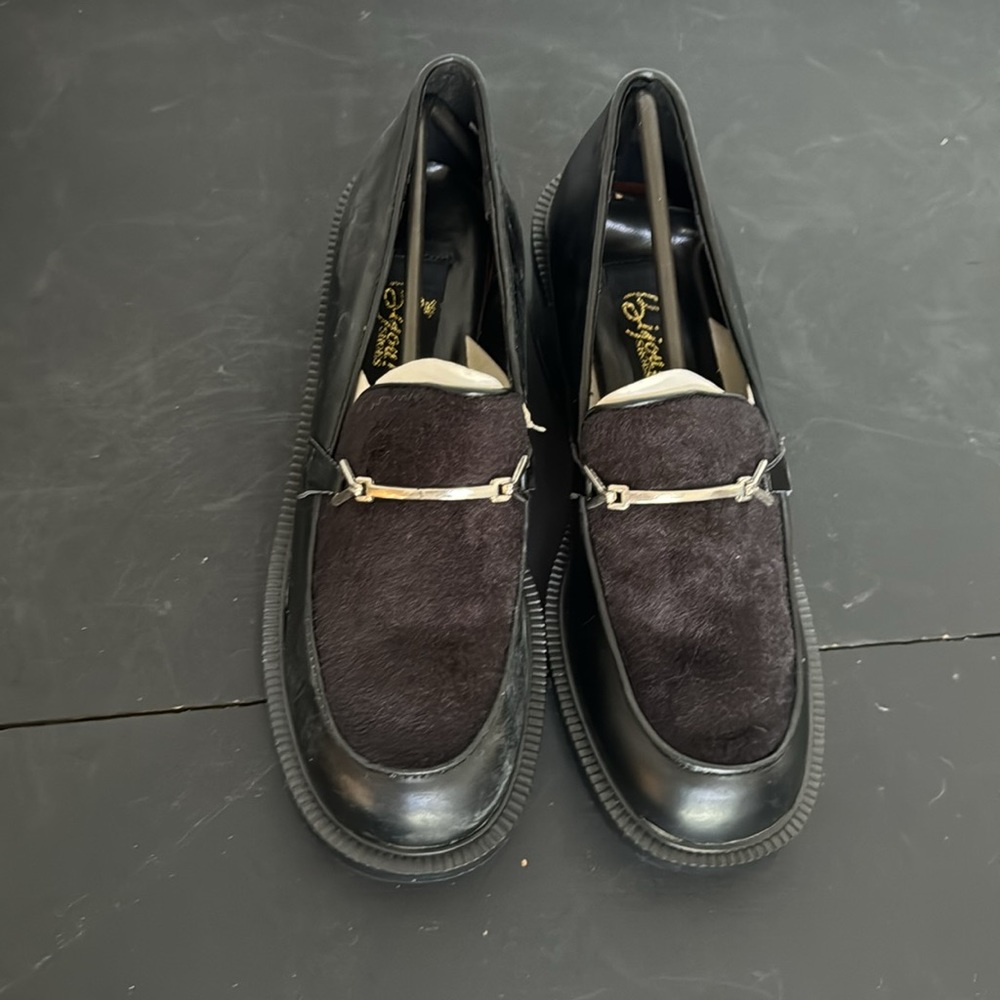 Bijou Black Loafers w/Silver Tone Hardware - Picture 6 of 10